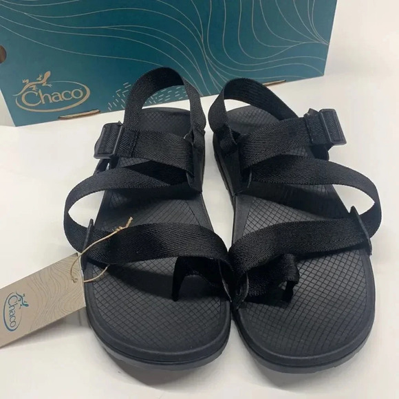 Chaco Low Down 2 Sandal Shoes Open Toe Strappy Black New NWT Men's Size 13 - Picture 2 of 9